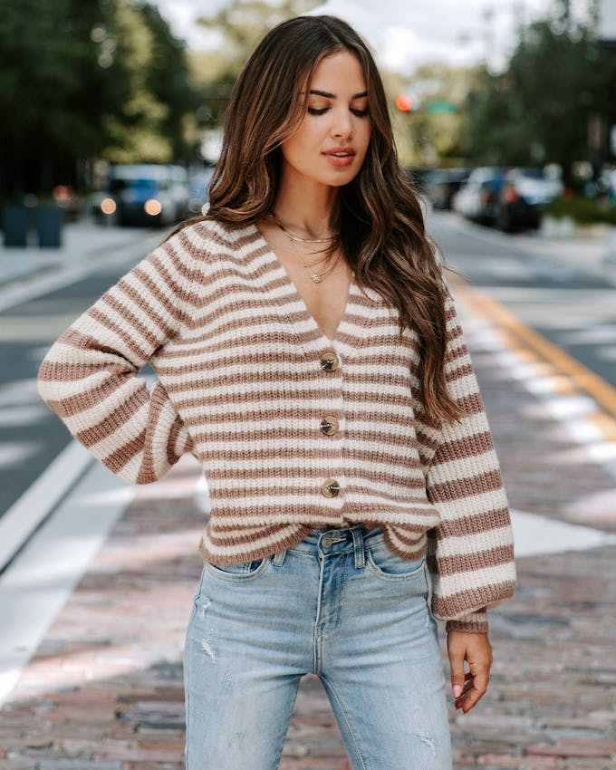 Needed This Badly Striped Knit Cardigan - LAST CHANCE view 1