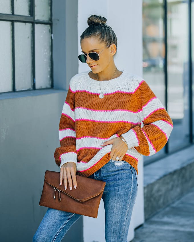 Jamila Striped Knit Sweater - FINAL SALE view 1