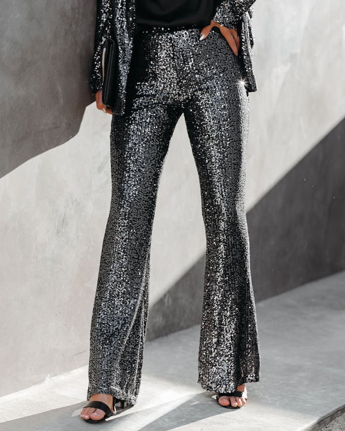 Sequin And The City High Rise Flare Pants - FINAL SALE view 1