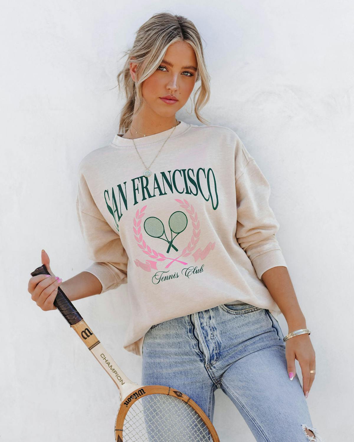 SF Tennis Club Cotton Blend Sweatshirt - FINAL SALE view 1