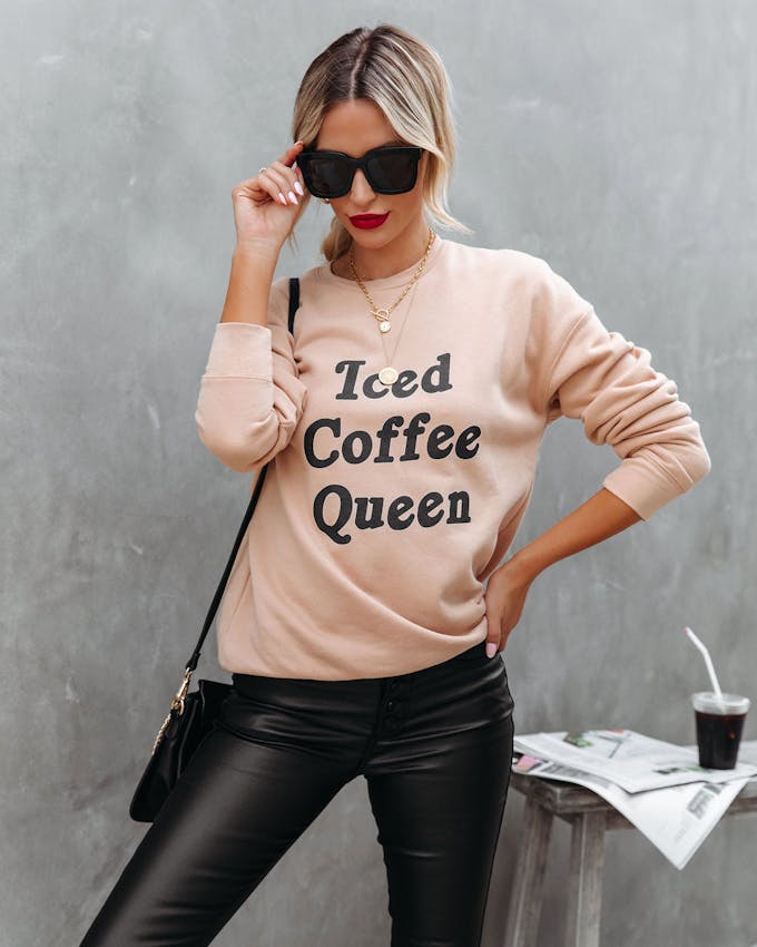 Iced Coffee Queen Cotton Blend Sweatshirt - LAST CHANCE view 1